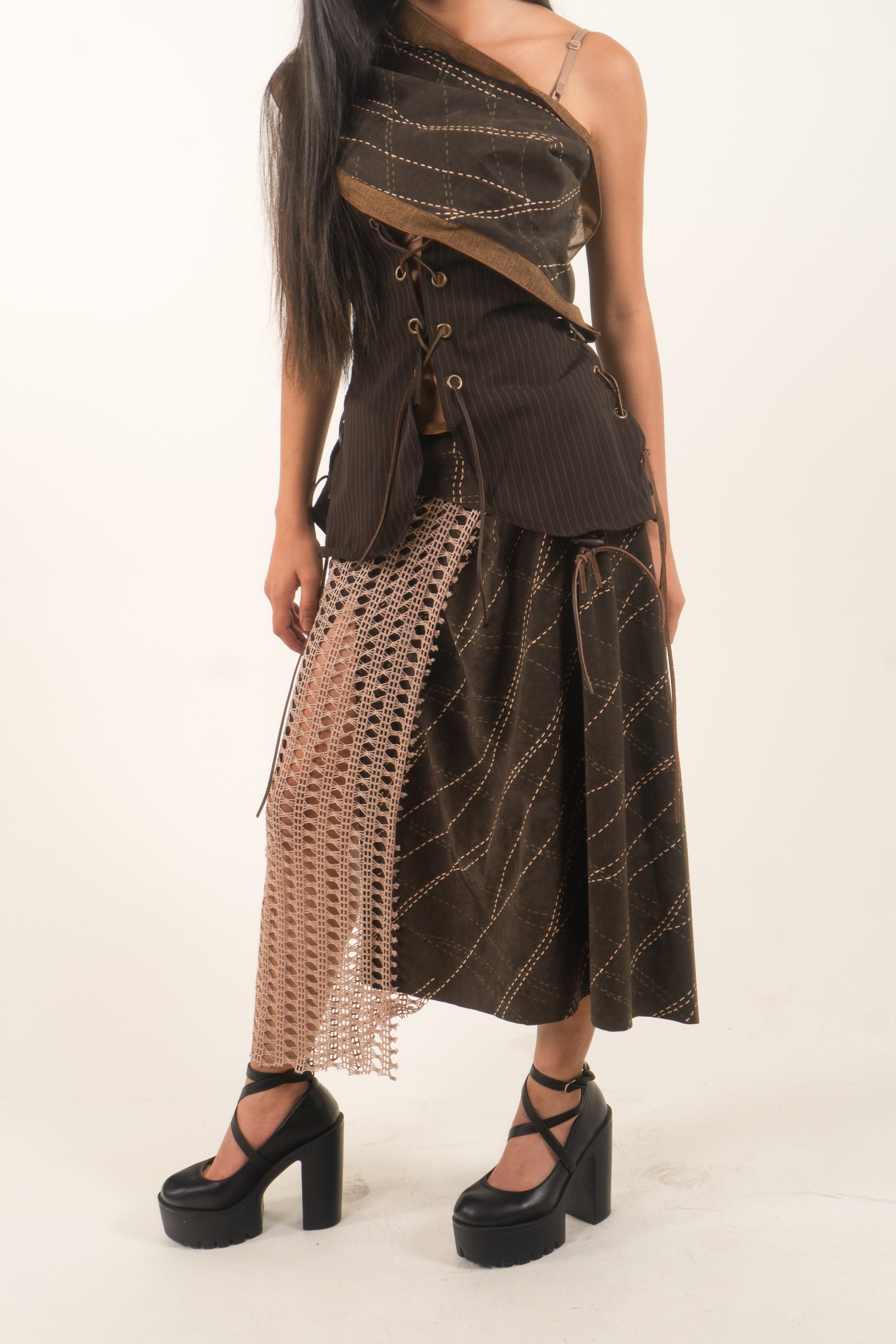 LOOK 4 LACE UP BODICE TOP