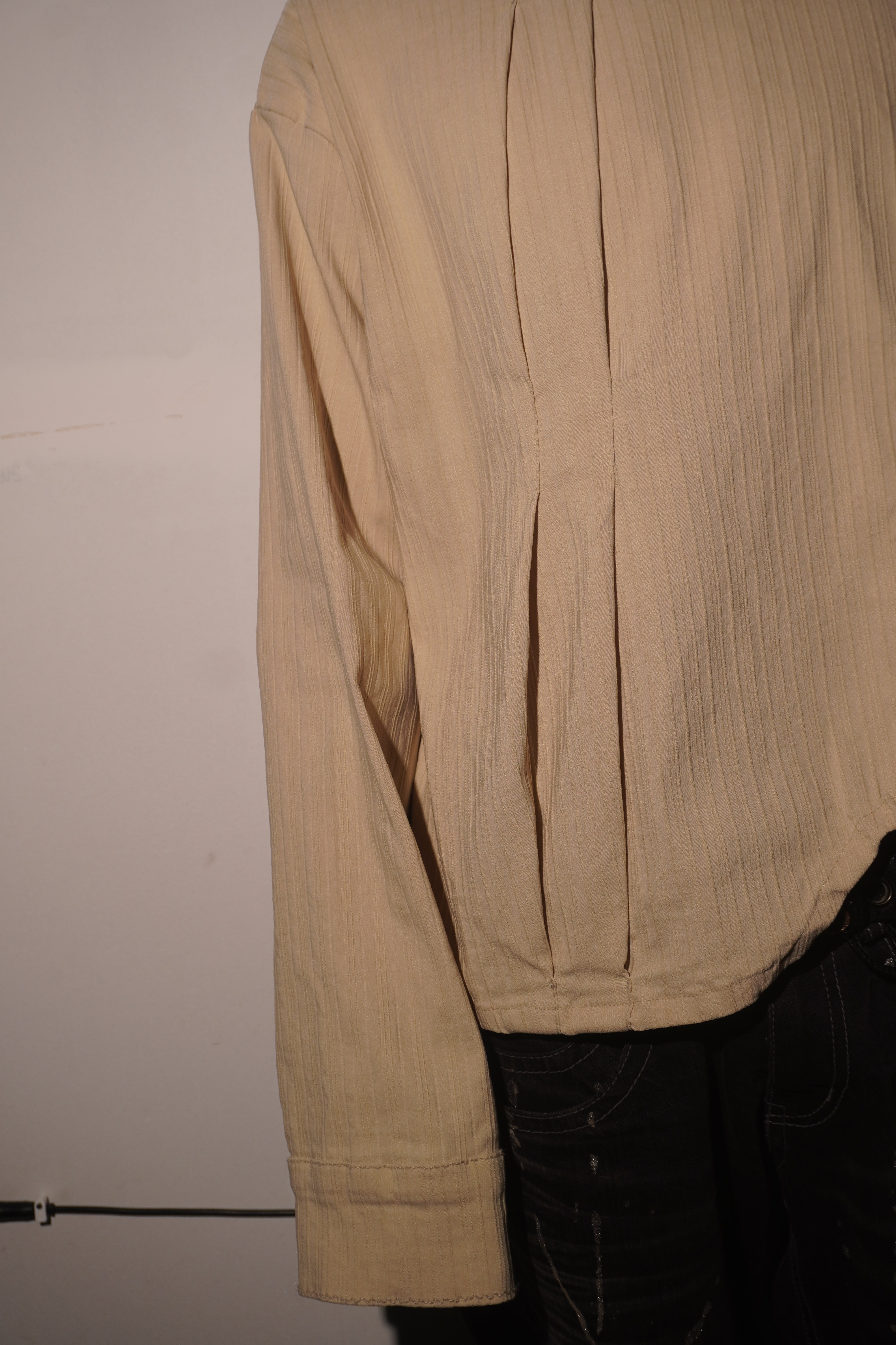 LOOK 5 ASYMMETRICAL FAUX BUTTON SHIRT