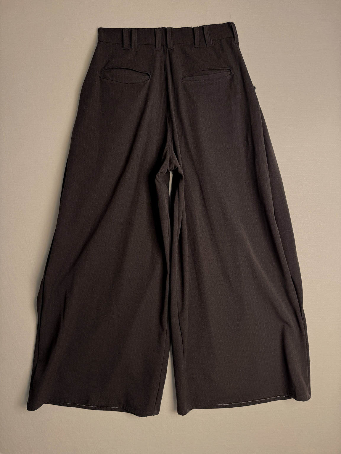 PLEATED PINSTRIPE TROUSERS