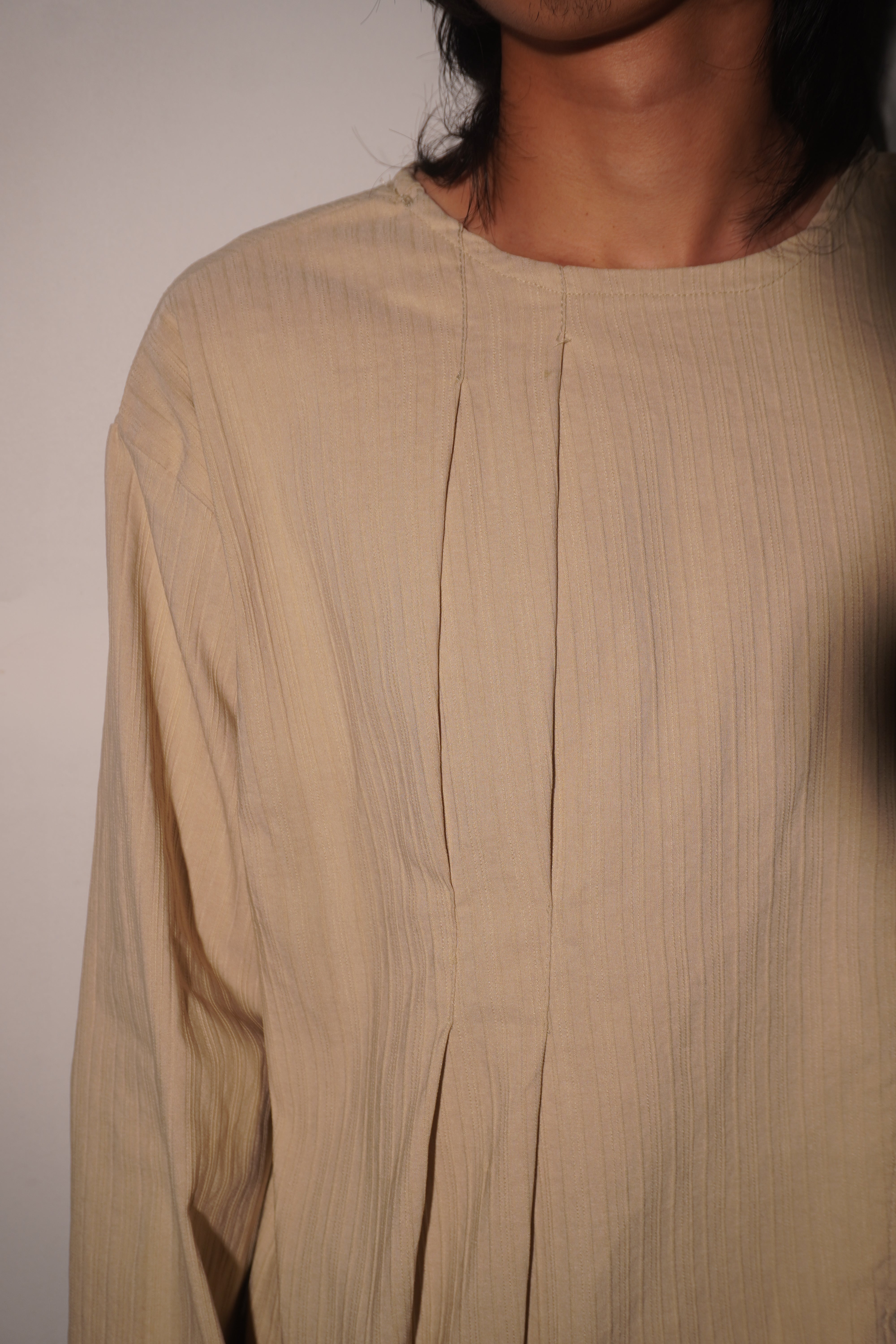 LOOK 5 ASYMMETRICAL FAUX BUTTON SHIRT